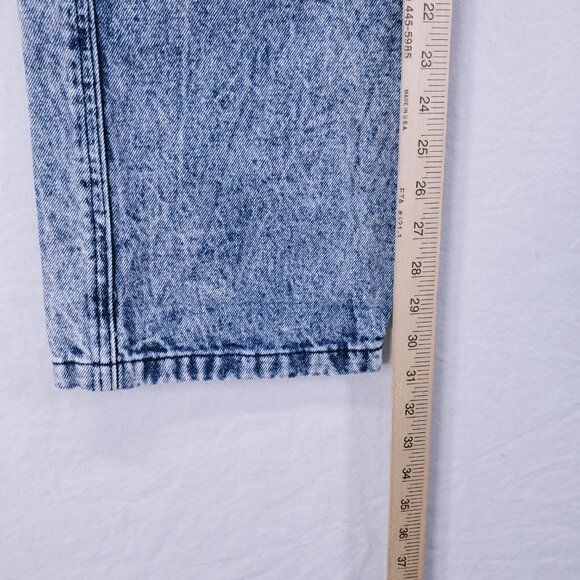 BP. Women's Blue Acid Wash High Waisted Pockets Cargo Straight Leg Pants Size 25 - Picture 4 of 16